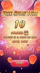 Wild Fireworks · Identifikasi posisi simbol Wild dan Scatter serta tombol kontrol di bagian bawah.